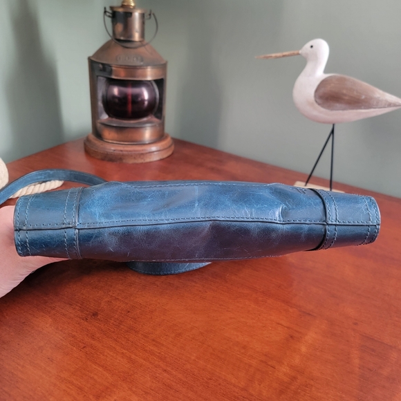 NWT Frye Melissa Zip Crossbody Peacock Teal Leather Bag - Picture 8 of 15